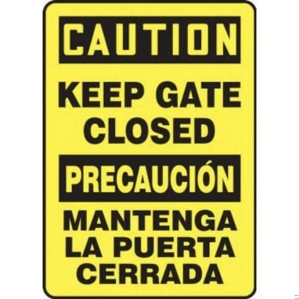 Accuform BILINGUAL OSHA CAUTION Safety Sign SBMABR609VP SBMABR609VP - main